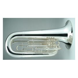 Contrabass Bugle, with case, 4 Valve, 5/4 size, Key of G, silver