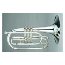 Mellophone Bugle Outfit, 3 Valve, Key of G, silver